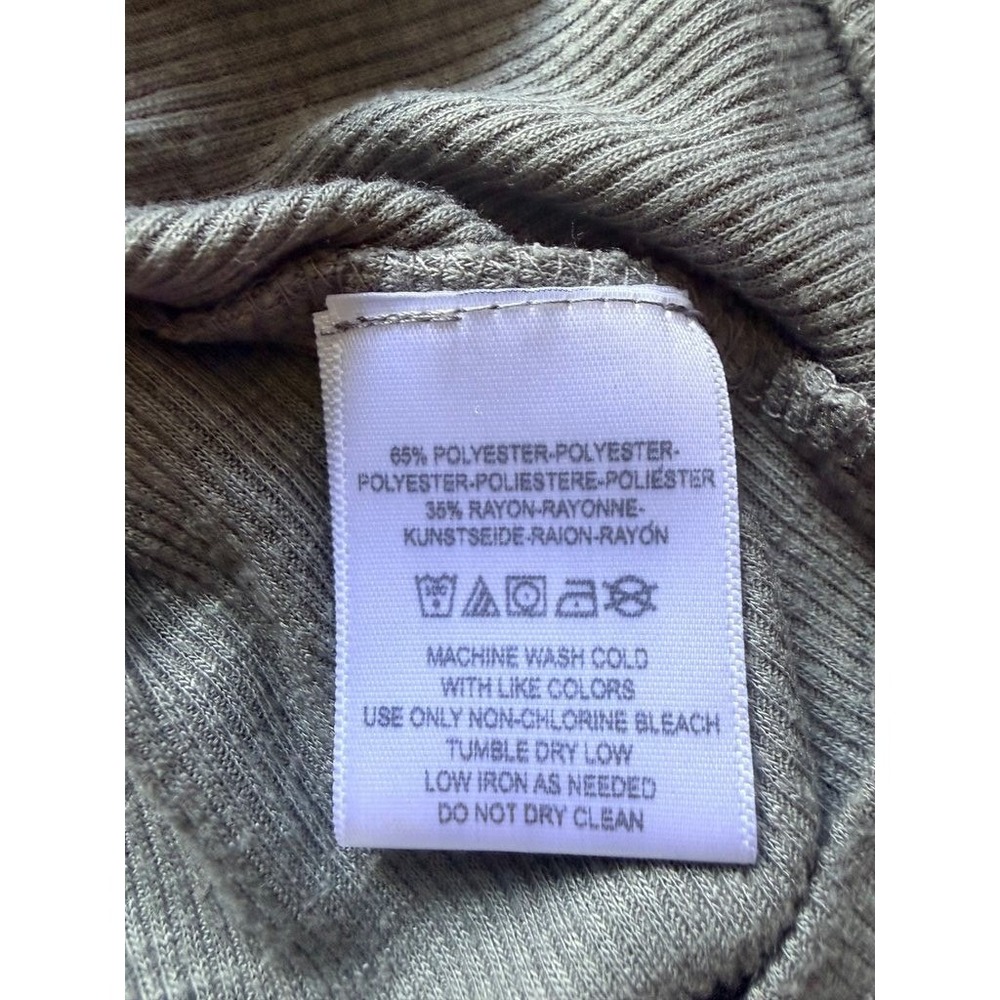Free People Ribbed Racerback Tank Top Womens M Gray Basic Layering Casual - Picture 5 of 8